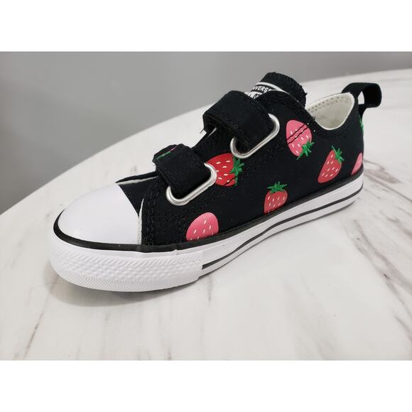 NEW EASY ON / OFF - Converse CTAS 2V OX Strawberry Toddler Baby Size 7 Sneakers - Picture 5 of 8